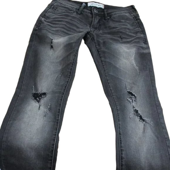 Departwest Trouper Black Fade Destructed Taper Stretch Jeans, Size 26/29 - Picture 4 of 8